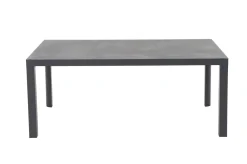 SIENA GARDEN Carlos/Velia Garten-Essgruppe, anthrazit/grau, Alu/Ranotex®-Gewebe/Keramik, Esstisch 180 x 100cm, inkl. 6 Dining Sessel