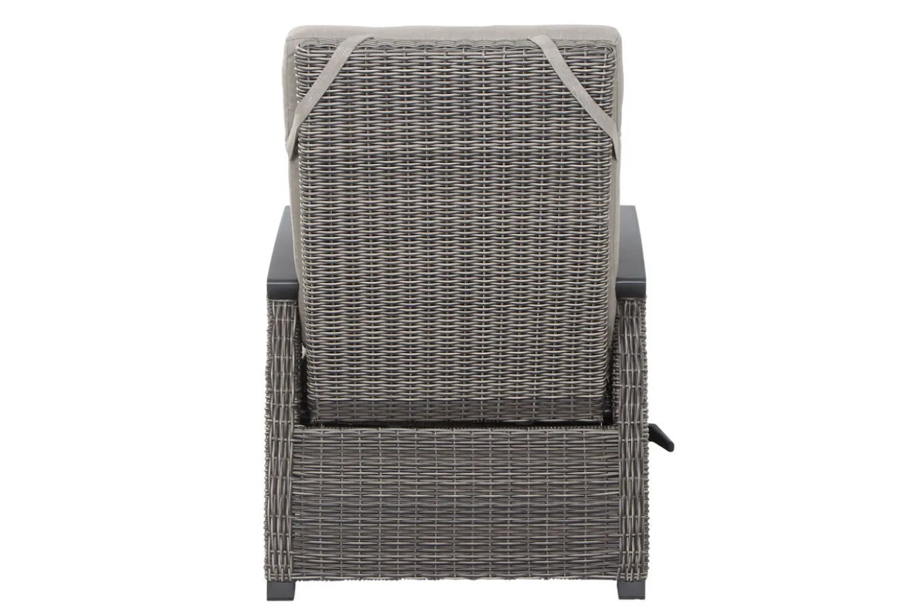 SIENA GARDEN Corido/Bellani Grau Gartenlounge, charcoal/anthrazit/grau, Alu/Gardino®-Geflecht, Lifttisch 160x90cm, 1x 3-Sitzer, 2x Relaxessel