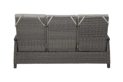 SIENA GARDEN Corido/Bellani Grau Gartenlounge, charcoal/anthrazit/grau, Alu/Gardino®-Geflecht, Lifttisch 160x90cm, 1x 3-Sitzer, 2x Relaxessel