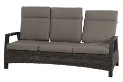 SIENA GARDEN Corido/Bellani Grau Gartenlounge, charcoal/anthrazit/grau, Alu/Gardino®-Geflecht, Lifttisch 160x90cm, 1x 3-Sitzer, 2x Relaxessel