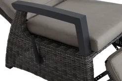 SIENA GARDEN Corido/Bellani Grau Gartenlounge, charcoal/anthrazit/grau, Alu/Gardino®-Geflecht, Lifttisch 160x90cm, 1x 3-Sitzer, 2x Relaxessel