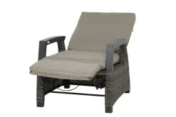 SIENA GARDEN Corido/Bellani Grau Gartenlounge, charcoal/anthrazit/grau, Alu/Gardino®-Geflecht, Lifttisch 140x85 cm, 4 Relaxsessel