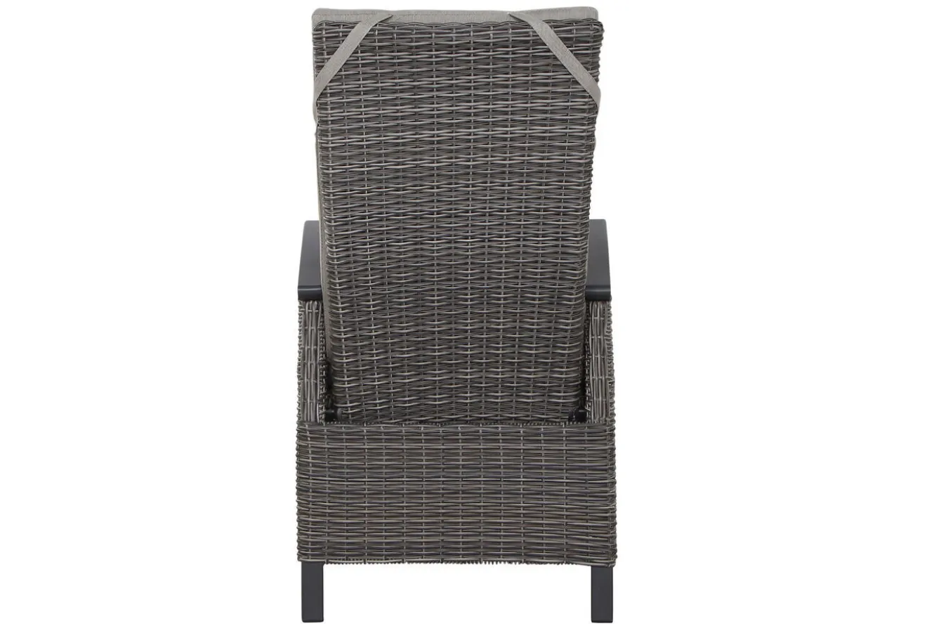 SIENA GARDEN Corido/Bellani Grau Gartenlounge, charcoal/anthrazit/grau, Alu/Gardino®-Geflecht, Lifttisch 140x85 cm, 4 Dining Move Sessel