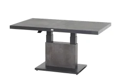 SIENA GARDEN Corido/Bellani Grau Gartenlounge, charcoal/anthrazit/grau, Alu/Gardino®-Geflecht, Lifttisch 140x85 cm, 4 Dining Move Sessel