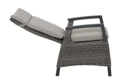 SIENA GARDEN Corido/Bellani Grau Gartenlounge, charcoal/anthrazit/grau, Alu/Gardino®-Geflecht, Lifttisch 140x85 cm, 4 Dining Move Sessel