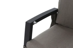 SIENA GARDEN Corido/Bellani Grau Gartenlounge, charcoal/anthrazit/grau, Alu/Gardino®-Geflecht, Lifttisch 140x85 cm, 4 Dining Move Sessel