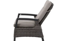 SIENA GARDEN Corido/Bellani Grau Gartenlounge, charcoal/anthrazit/grau, Alu/Gardino®-Geflecht, Lifttisch 140x85 cm, 4 Loungesessel