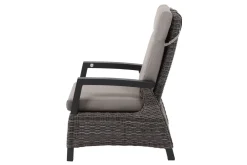 SIENA GARDEN Corido/Bellani Grau Gartenlounge, charcoal/anthrazit/grau, Alu/Gardino®-Geflecht, Lifttisch 160x90cm, 1x 3-Sitzer, 2x Loungesessel
