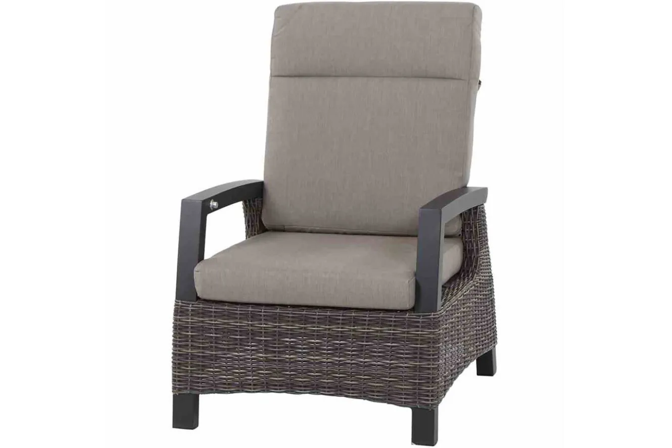 SIENA GARDEN Corido/Bellani Grau Gartenlounge, charcoal/anthrazit/grau, Alu/Gardino®-Geflecht, Lifttisch 160x90cm, 1x 3-Sitzer, 2x Loungesessel