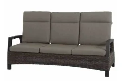 SIENA GARDEN Corido/Bellani Grau Gartenlounge, charcoal/anthrazit/grau, Alu/Gardino®-Geflecht, Lifttisch 160x90cm, 1x 3-Sitzer, 2x Loungesessel