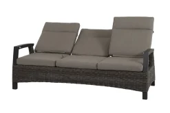 SIENA GARDEN Corido/Bellani Grau Gartenlounge, charcoal/anthrazit/grau, Alu/Gardino®-Geflecht, Lifttisch 160x90cm, 1x 3-Sitzer, 2x Loungesessel