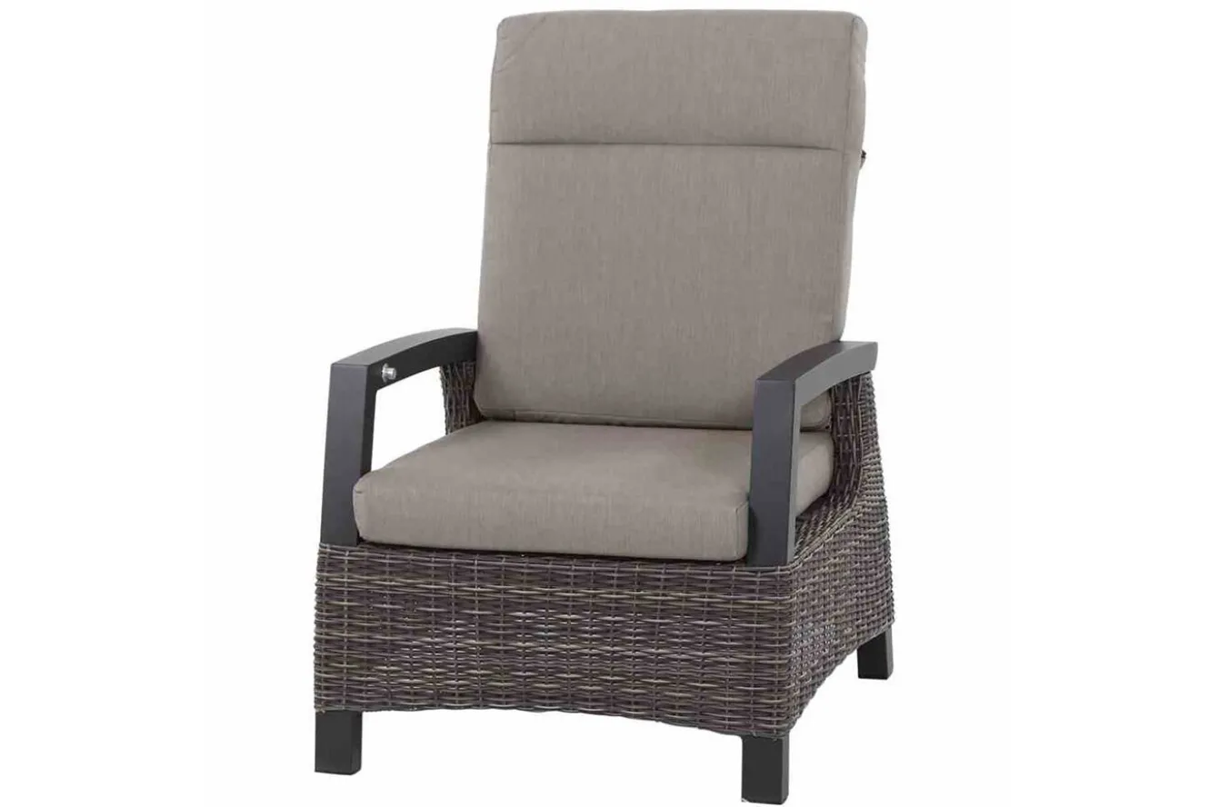 SIENA GARDEN Corido/Bellani Grau Gartenlounge, charcoal/anthrazit/grau, Alu/Gardino®-Geflecht, Lifttisch 160x90 cm, 6 Loungesessel