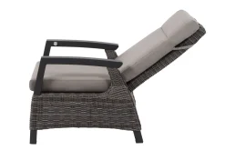 SIENA GARDEN Corido/Bellani Grau Gartenlounge, charcoal/anthrazit/grau, Alu/Gardino®-Geflecht, Lifttisch 160x90 cm, 6 Loungesessel