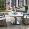 SIENA GARDEN Corido/Bellani Pinie Gartenlounge, charcoal/anthrazit/pinie-grau, Alu/Keramik/Gardino®-Geflecht, Lifttisch 140x85 cm, 4 Dining Move Sessel
