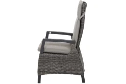 SIENA GARDEN Corido/Bellani Pinie Gartenlounge, charcoal/anthrazit/pinie-grau, Alu/Keramik/Gardino®-Geflecht, Lifttisch 140x85 cm, 4 Dining Move Sessel