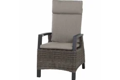 SIENA GARDEN Corido/Bellani Pinie Gartenlounge, charcoal/anthrazit/pinie-grau, Alu/Keramik/Gardino®-Geflecht, Lifttisch 140x85 cm, 4 Dining Move Sessel
