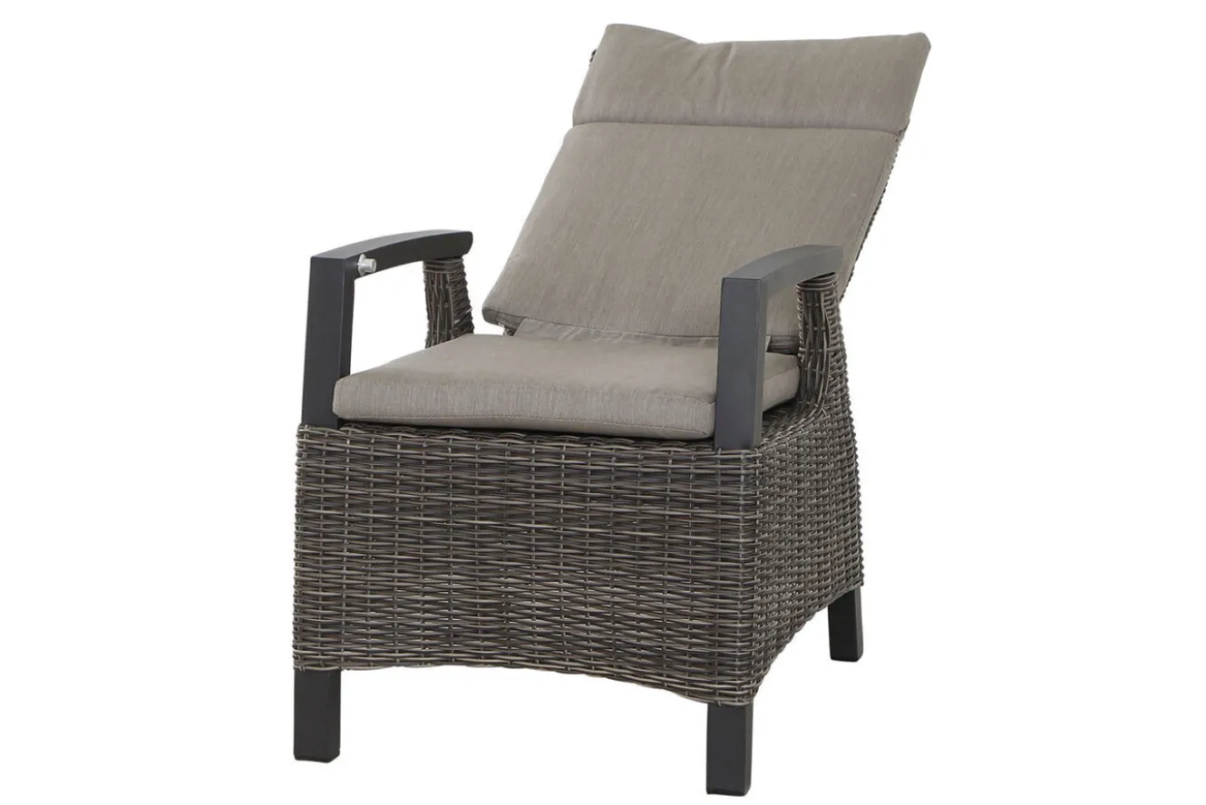 SIENA GARDEN Corido/Bellani Pinie Gartenlounge, charcoal/anthrazit/pinie-grau, Alu/Keramik/Gardino®-Geflecht, Lifttisch 140x85 cm, 4 Dining Move Sessel
