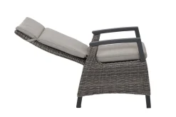 SIENA GARDEN Corido/Bellani Pinie Gartenlounge, charcoal/anthrazit/pinie-grau, Alu/Keramik/Gardino®-Geflecht, Lifttisch 140x85 cm, 4 Dining Move Sessel