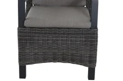 SIENA GARDEN Corido Dining Sessel, charcoal, Alu / Gardino®-Geflecht, 76 x 62 x 109 cm, verstellbar