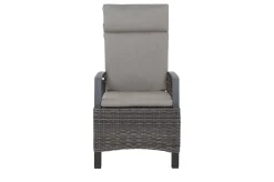 SIENA GARDEN Corido Dining Sessel, charcoal, Alu / Gardino®-Geflecht, 76 x 62 x 109 cm, verstellbar
