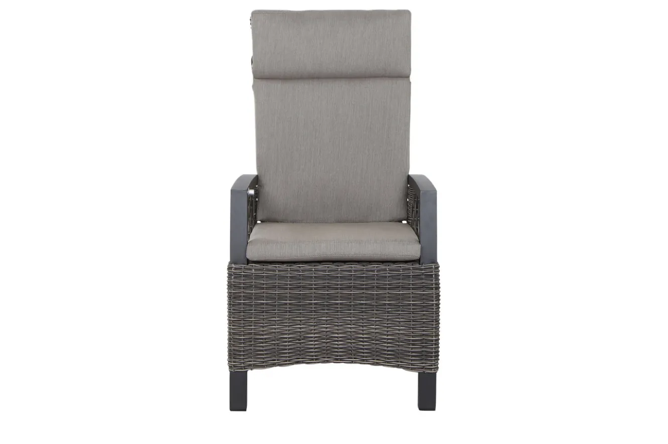 SIENA GARDEN Corido Dining Sessel, charcoal, Alu / Gardino®-Geflecht, 76 x 62 x 109 cm, verstellbar