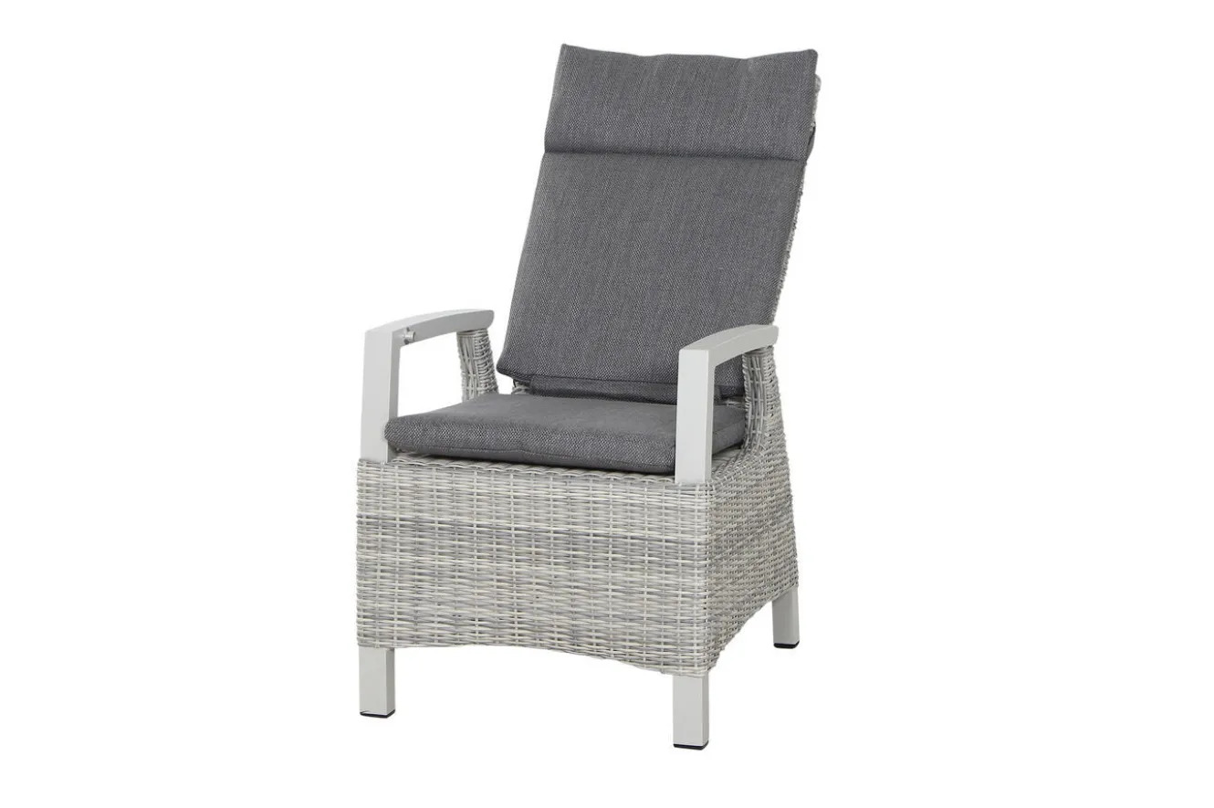 SIENA GARDEN Corido Dining Sessel, ice grey, Alu / Gardino®-Geflecht, 76x62x109 cm, verstellbar
