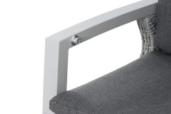 SIENA GARDEN Corido Dining Sessel, ice grey, Alu / Gardino®-Geflecht, 76x62x109 cm, verstellbar