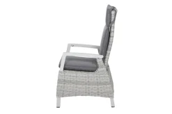 SIENA GARDEN Corido Dining Sessel, ice grey, Alu / Gardino®-Geflecht, 76x62x109 cm, verstellbar