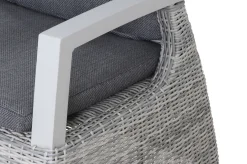 SIENA GARDEN Corido Dining Sessel, ice grey, Alu / Gardino®-Geflecht, 76x62x109 cm, verstellbar