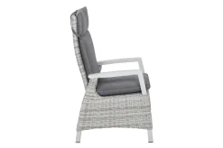 SIENA GARDEN Corido Dining Sessel, ice grey, Alu / Gardino®-Geflecht, 76x62x109 cm, verstellbar
