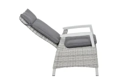 SIENA GARDEN Corido Dining Sessel, ice grey, Alu / Gardino®-Geflecht, 76x62x109 cm, verstellbar