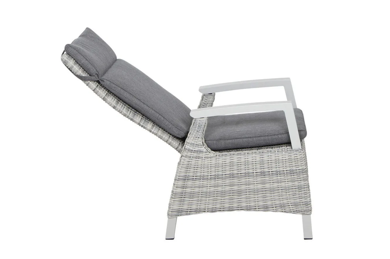 SIENA GARDEN Corido Dining Sessel, ice grey, Alu / Gardino®-Geflecht, 76x62x109 cm, verstellbar