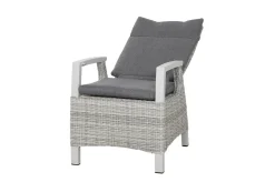 SIENA GARDEN Corido Dining Sessel, ice grey, Alu / Gardino®-Geflecht, 76x62x109 cm, verstellbar