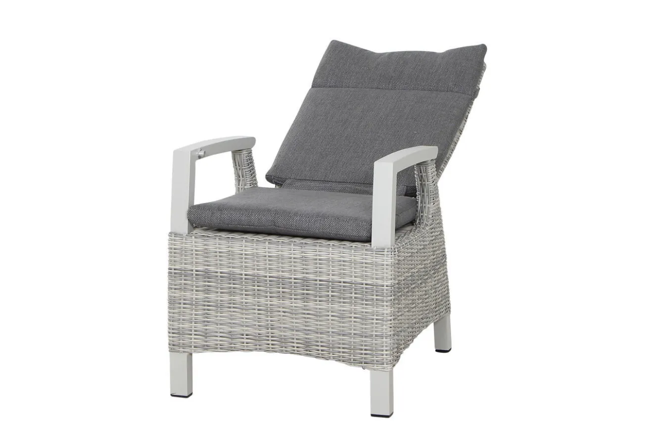SIENA GARDEN Corido Dining Sessel, ice grey, Alu / Gardino®-Geflecht, 76x62x109 cm, verstellbar
