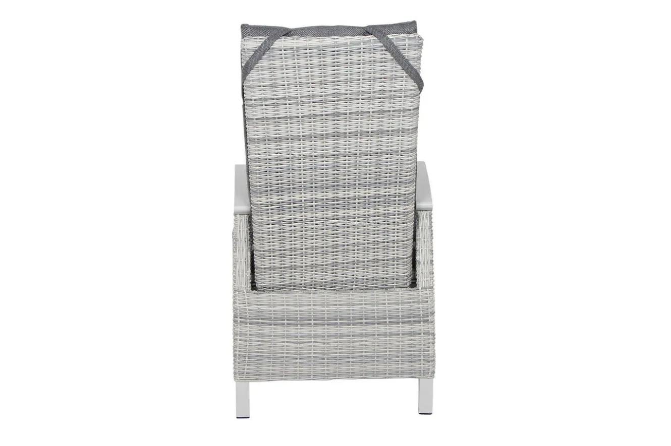 SIENA GARDEN Corido Dining Sessel, ice grey, Alu / Gardino®-Geflecht, 76x62x109 cm, verstellbar