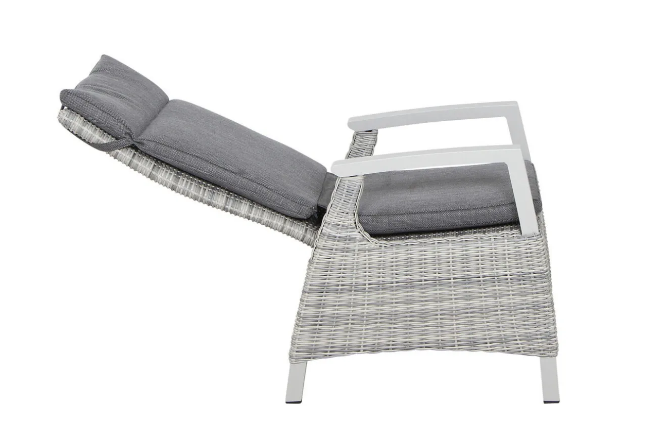 SIENA GARDEN Corido Dining Sessel, ice grey, Alu / Gardino®-Geflecht, 76x62x109 cm, verstellbar