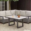 SIENA GARDEN Corido Eckelement, charcoal, Alu / Gardino®-Geflecht, 83x83x88 cm