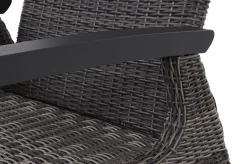SIENA GARDEN Corido Garten-Essgruppe, charcoal, Alu / Gardino®-Geflecht, 4 Loungesessel, stufenloser Lifttisch 130x75x47-71cm