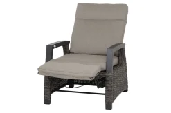 SIENA GARDEN Corido Garten-Essgruppe, charcoal, Alu / Gardino®-Geflecht, 4 Relaxsessel, stufenloser Lifttisch 130x75x47-71cm