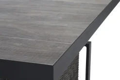 SIENA GARDEN Corido Garten-Essgruppe, charcoal, Alu / Gardino®-Geflecht, 6 Loungesessel, stufenloser Lifttisch 160x90x47-71cm
