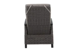 SIENA GARDEN Corido Garten-Essgruppe, charcoal, Alu / Gardino®-Geflecht, 6 Loungesessel, stufenloser Lifttisch 160x90x47-71cm