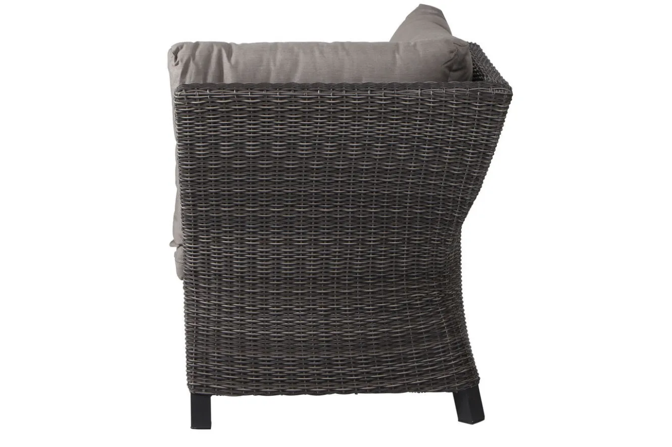 SIENA GARDEN Corido Gartenlounge, charcoal, Alu/Gardino®-Geflecht, 5 Personen, Loungetisch 140x85cm