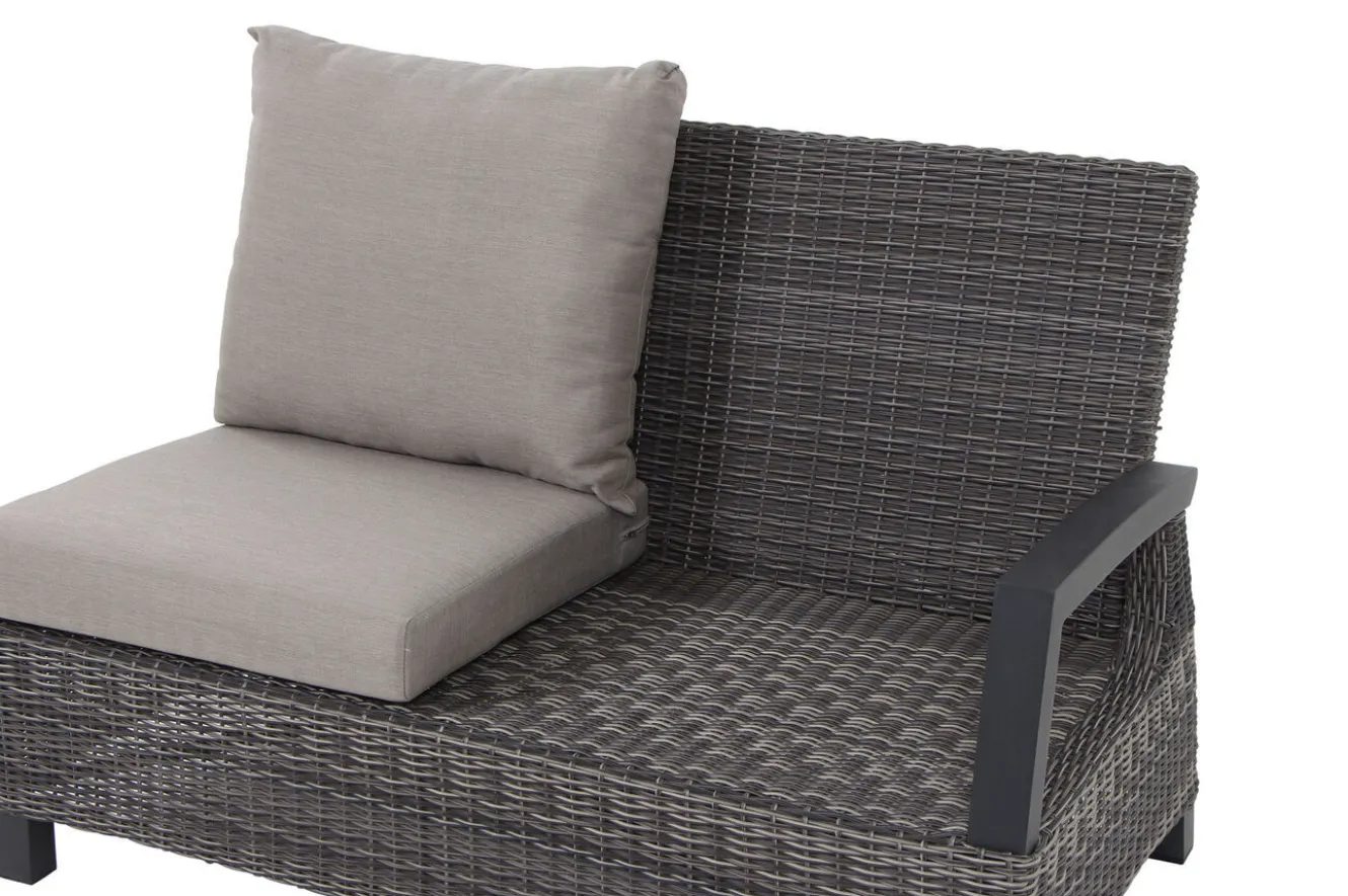 SIENA GARDEN Corido Gartenlounge, charcoal, Alu/Gardino®-Geflecht, 5 Personen, Loungetisch 140x85cm