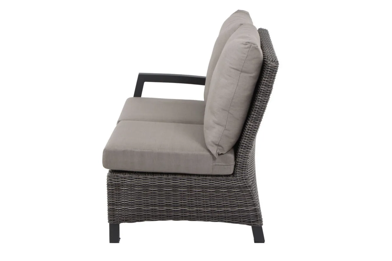 SIENA GARDEN Corido Gartenlounge, charcoal, Alu/Gardino®-Geflecht, 5 Personen, Loungetisch 140x85cm