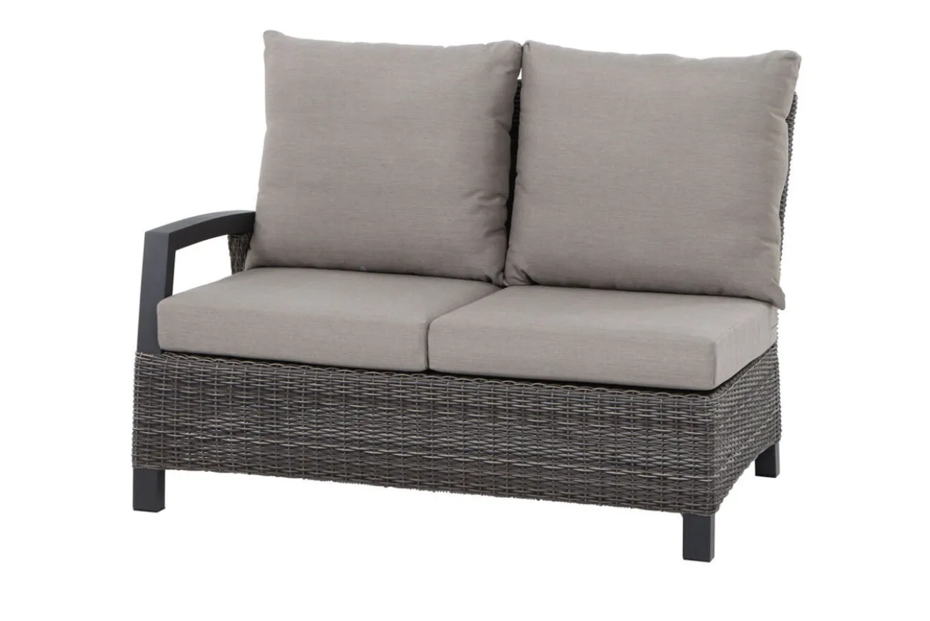 SIENA GARDEN Corido Gartenlounge, charcoal, Alu/Gardino®-Geflecht, 5 Personen, Loungetisch 140x85cm