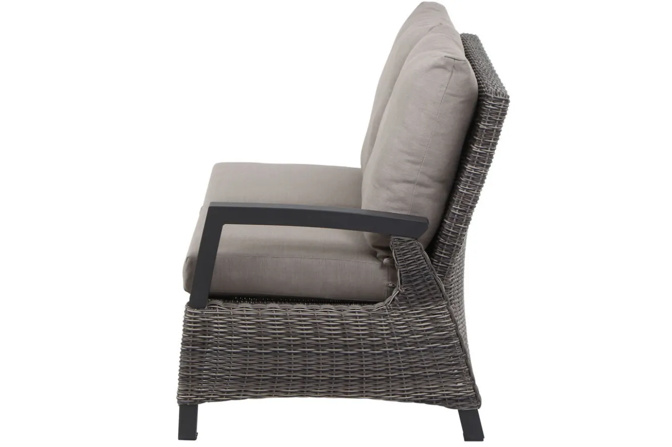 SIENA GARDEN Corido Gartenlounge, charcoal, Alu/Gardino®-Geflecht, 5 Personen, Loungetisch 140x85cm