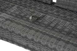 SIENA GARDEN Corido Gartenlounge, charcoal, Alu/Gardino®-Geflecht, 2 Diningsessel + 3er Sofa, stufenloser Lifttisch 160x90x47-71cm