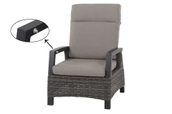 SIENA GARDEN Corido Gartenlounge, charcoal, Alu/Gardino®-Geflecht, 2 Loungesessel + 3er Sofa, stufenloser Lifttisch 160x90x47-71cm