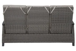 SIENA GARDEN Corido Gartenlounge, charcoal, Alu/Gardino®-Geflecht, 2 Loungesessel + 3er Sofa, stufenloser Lifttisch 160x90x47-71cm