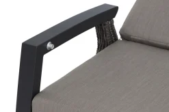 SIENA GARDEN Corido Gartenlounge, charcoal, Alu/Gardino®-Geflecht, 2 Loungesessel + 3er Sofa, stufenloser Lifttisch 160x90x47-71cm